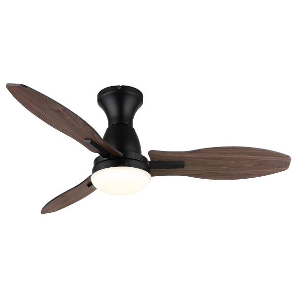 LED-Deckenventilator Gale Eisen - 1-flammig - Schwarz