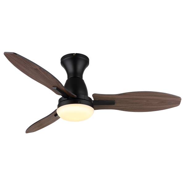 LED-Deckenventilator Gale Eisen - 1-flammig - Schwarz