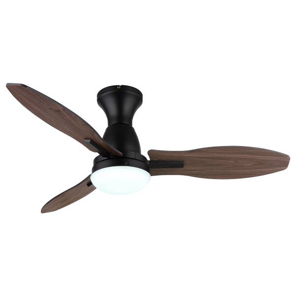 LED-Deckenventilator Gale Eisen - 1-flammig - Schwarz