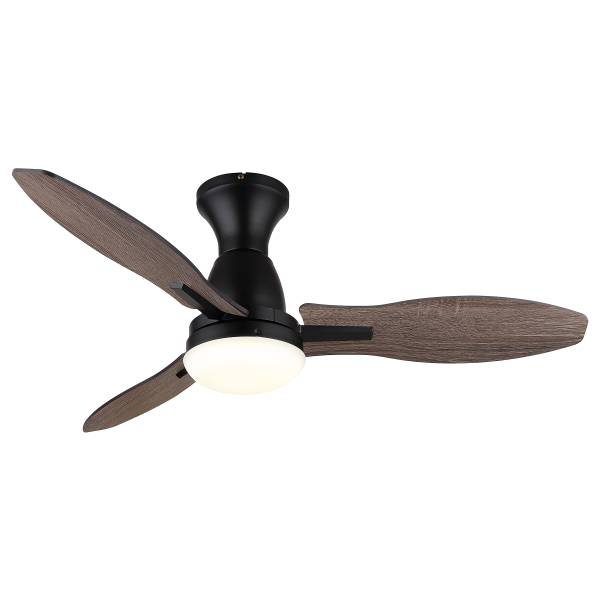 LED-Deckenventilator Gale Eisen - 1-flammig - Schwarz