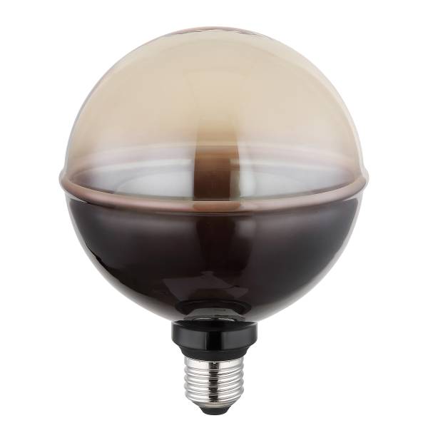 Ampoule LED Naima Verre coloré - Ambre / Noir mat