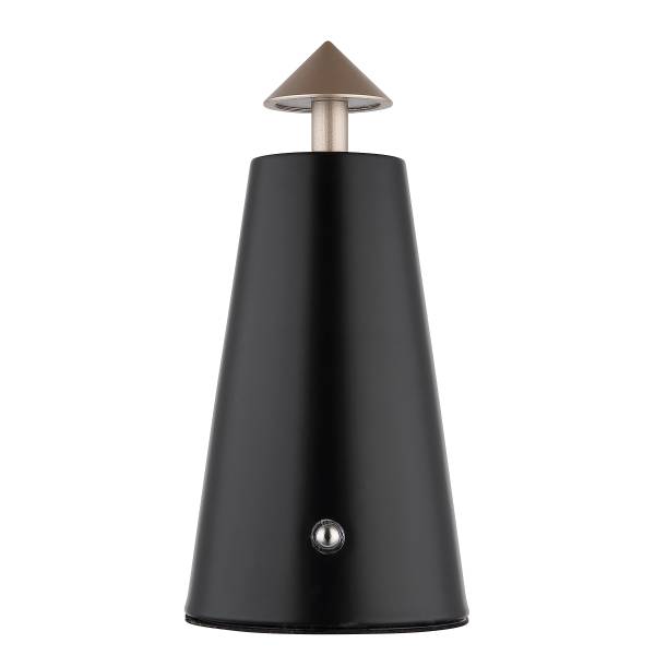LED-tafellamp Liva ijzer/steengoed - 1-lichts - zwart/cappuccinokleurig