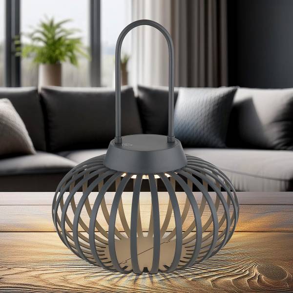 LED-Tischleuchte Allegra Eisen - 1-flammig - Anthrazit
