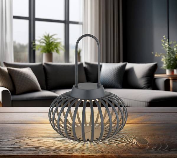 LED-Tischleuchte Allegra Eisen - 1-flammig - Anthrazit