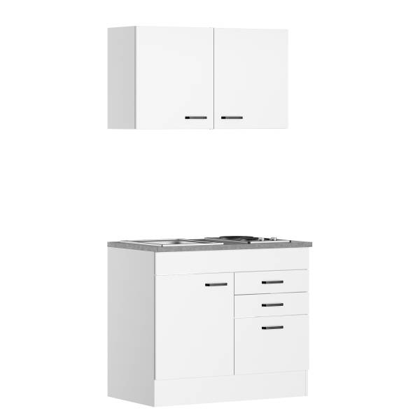 Singleküche OPTImulti mit Kochplatte Weiß