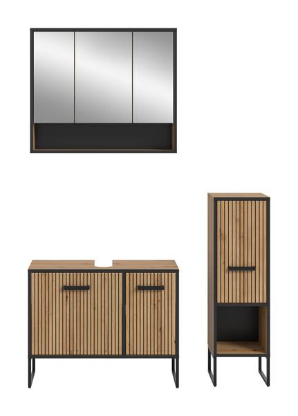 Ensemble de salle de bain Dombo 3 Décor chêne artisan