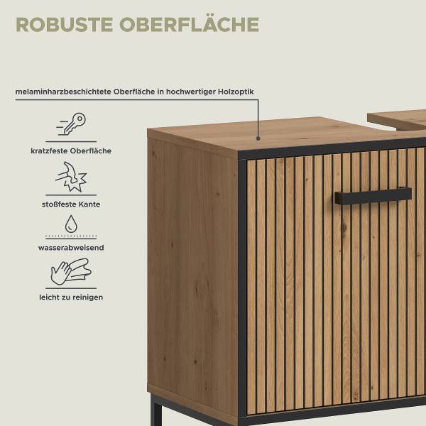 Ensemble de salle de bain Dombo 3 Décor chêne artisan