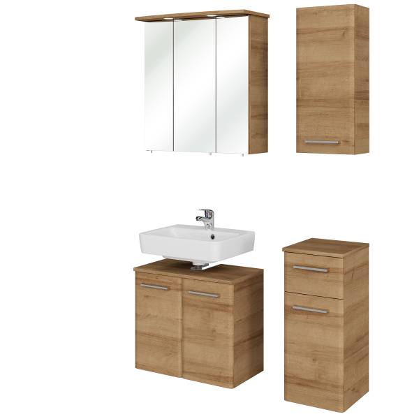 Badset Quickset 917 4-teilig Kombi B Eiche Riviera Dekor