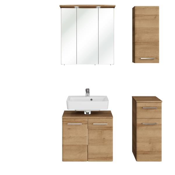 Badset Quickset 917 4-teilig Kombi B Eiche Riviera Dekor