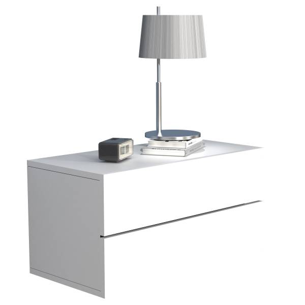 Hänge-Nachtkommode Usal L Weiß - Breite: 45 cm