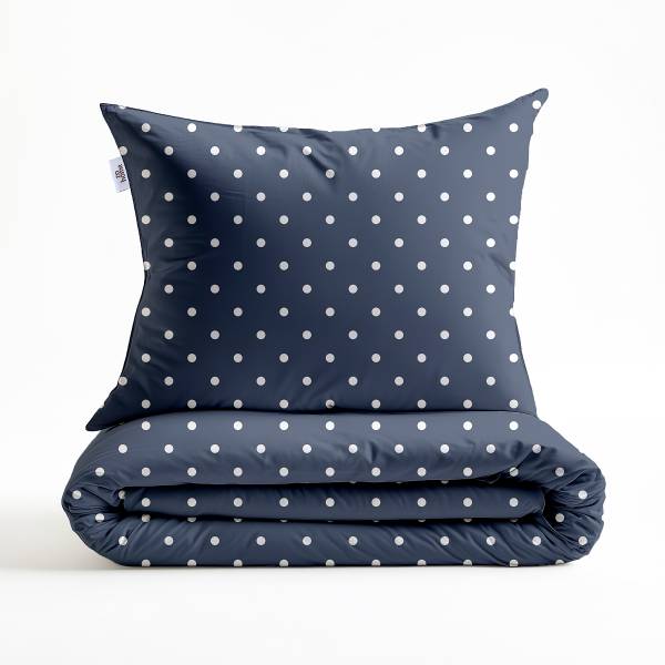Renforcé-Bettwäsche Punta di Cotone Marineblau - 240 x 250 cm + 2 Kissen 60 x 70 cm