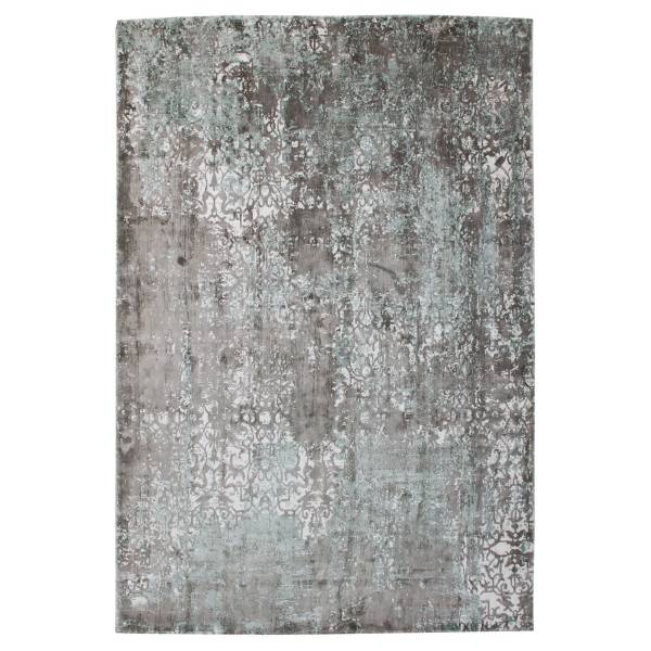 Laagpolig vloerkleed Ocean 200 turquoise - viscose - 70 x 2.7 x 140 cm