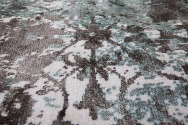 Laagpolig vloerkleed Ocean 200 turquoise - viscose - 70 x 2.7 x 140 cm