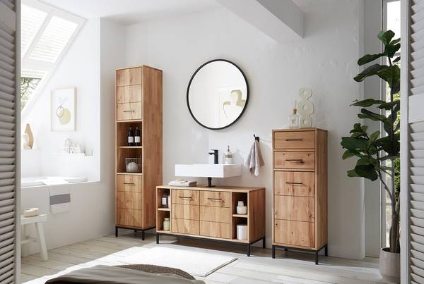 Massiver Hochschrank Iabi Wildeiche massiv