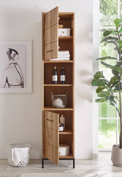 Massiver Hochschrank Iabi Wildeiche massiv