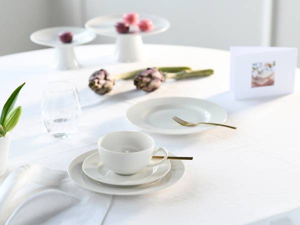 Service à thé Venice porcelaine - crème