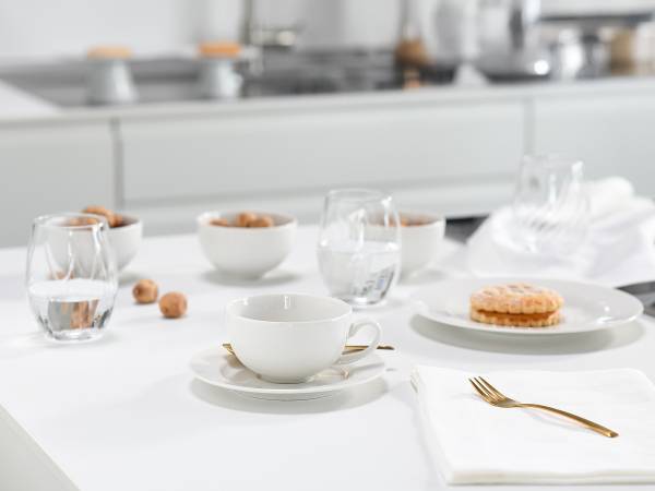 Service à thé Venice porcelaine - crème