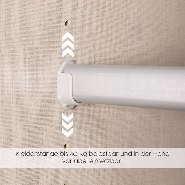 Schwebetürenschrank Fifty - Glas Weiß - Breite: 162 cm - Ohne Spiegeltür/-en