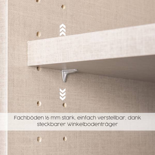 Schwebetürenschrank Fifty - Glas Weiß - Breite: 162 cm - Ohne Spiegeltür/-en