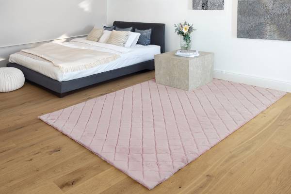 Tapis à poils longs Imala 125 Rose - 80 x 150 cm