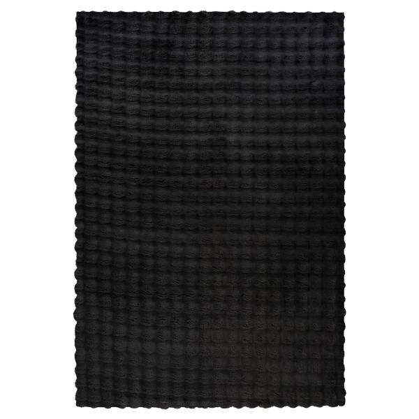 Hochflorteppich Hailey 125 Schwarz - 80 x 150 cm