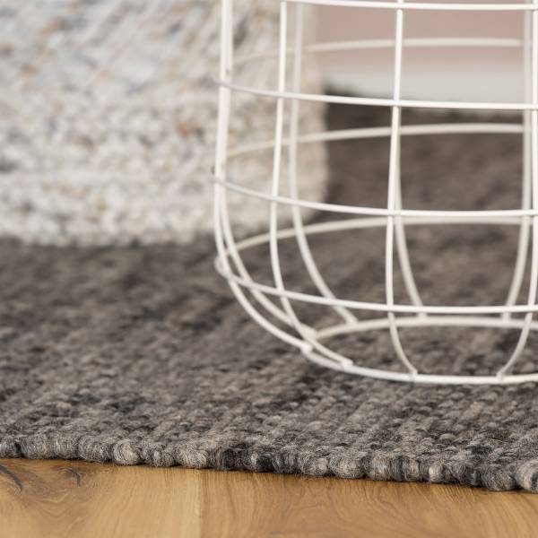 Laagpolig vloerkleed Kvell 875 grafietkleurig - 160 x 230 cm