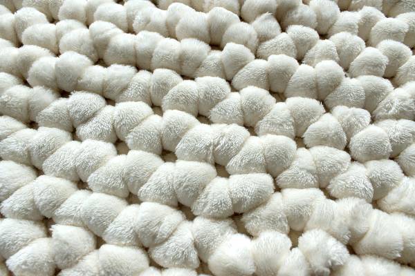 Tapis de bain Lusso Blanc vieilli - 60 x 60 cm