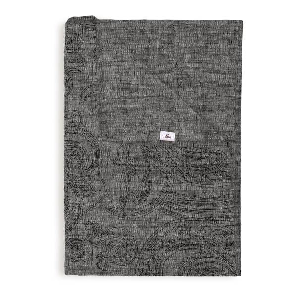 Bettüberwurf Paisley di Lino Dunkelgrau - 180 x 260 cm