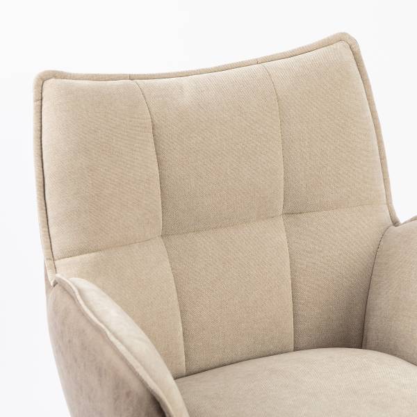 Armlehnenstuhl Vuzka 2er-Set Beige
