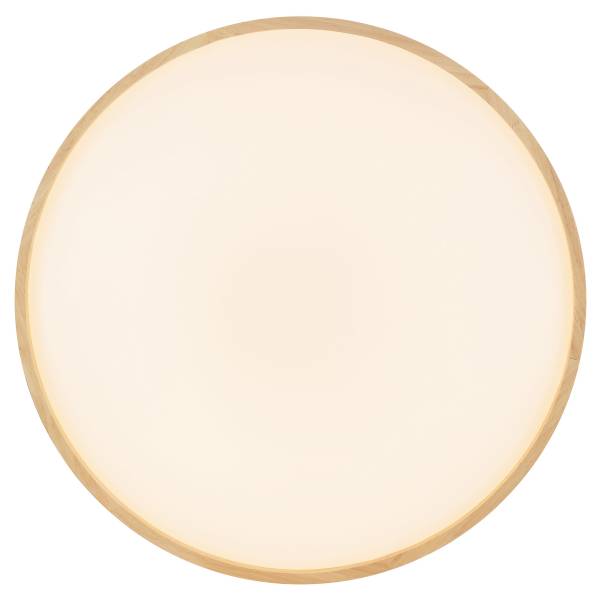 LED-Deckenleuchte Alson Eisen / Gummibaum - Braun - 1-flammig - Durchmesser: 50 cm