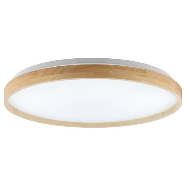 LED-Deckenleuchte Alson Eisen / Gummibaum - Braun - 1-flammig - Durchmesser: 50 cm