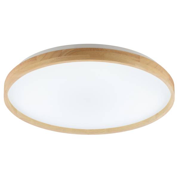 LED-Deckenleuchte Alson Eisen / Gummibaum - Braun - 1-flammig - Durchmesser: 50 cm