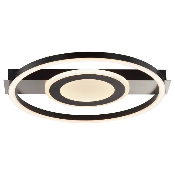 Plafonnier LED Type E Fer - Noir - Nb d'ampoules : 1 - Blanc chaud