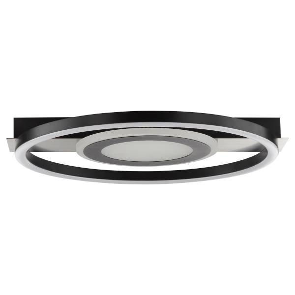 Plafonnier LED Type E Fer - Noir - Nb d'ampoules : 1 - Blanc chaud