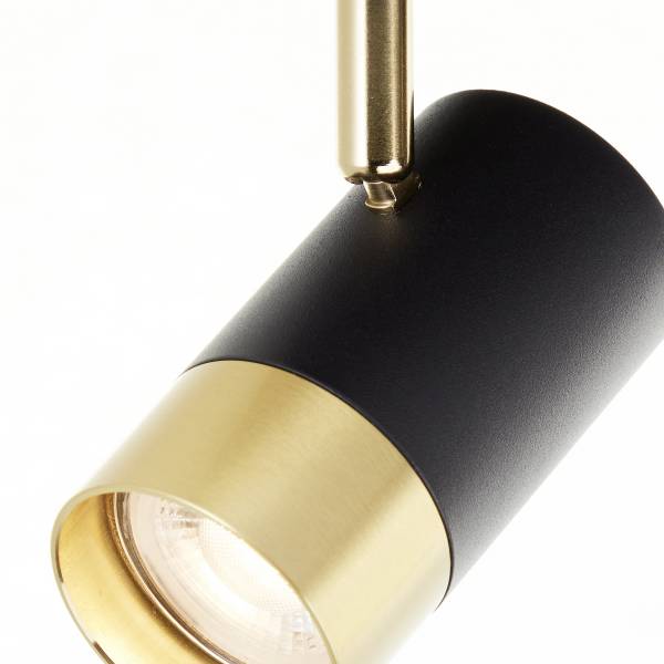 LED-Deckenleuchte Vigolo Eisen - Schwarz / Gold - 2-flammig