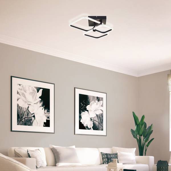 LED-Deckenleuchte Aydin Typ B Aluminium - Schwarz - 3-flammig