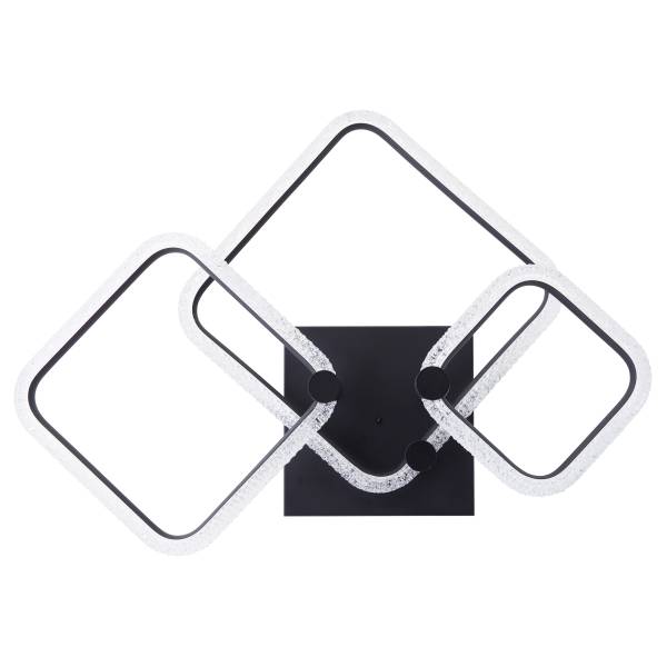 LED-Deckenleuchte Aydin Typ B Aluminium - Schwarz - 3-flammig