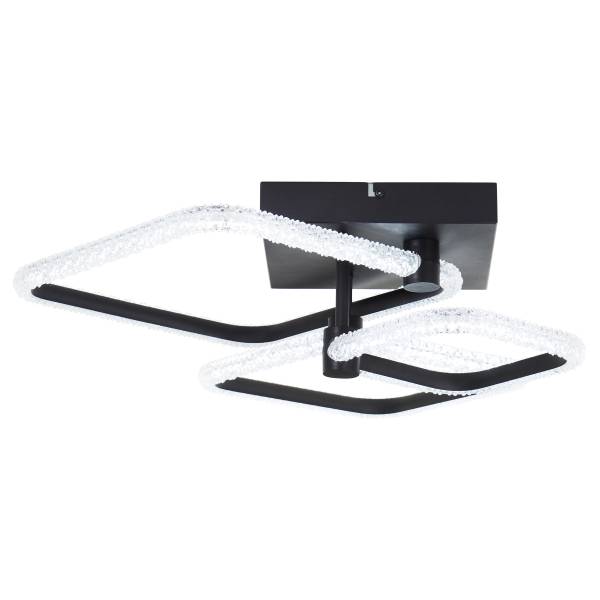 LED-Deckenleuchte Aydin Typ B Aluminium - Schwarz - 3-flammig