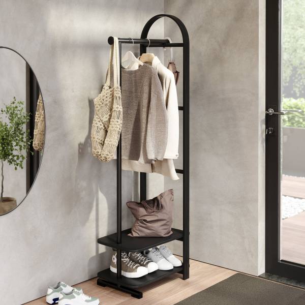 Garderobe Bellwood schmal Schwarz