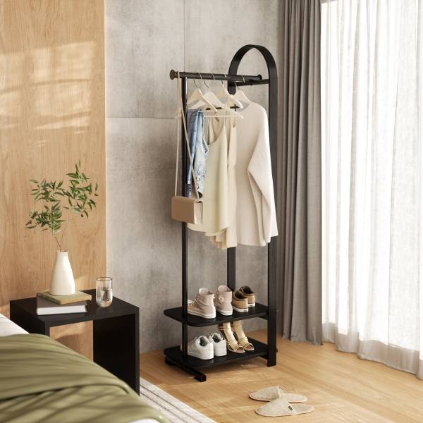 Garderobe Bellwood schmal Schwarz