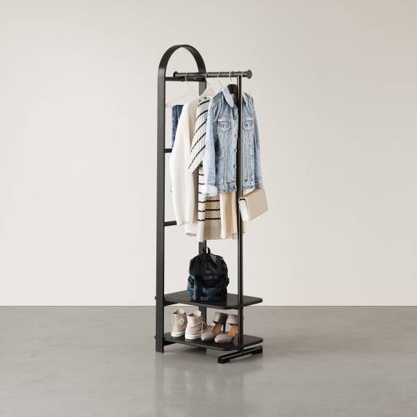 Garderobe Bellwood schmal Schwarz