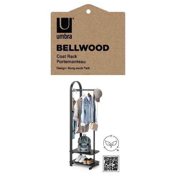 Garderobe Bellwood schmal Schwarz