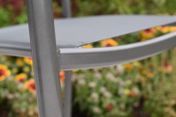 Stapelstuhl Milano 2er-Set Grau - Polyester - Aluminium - 57 x 90 x 56 cm