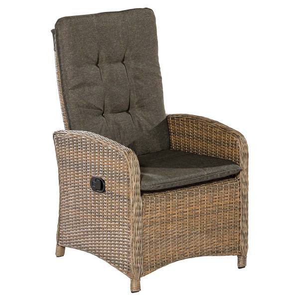 Gartensessel Atrani 2er-Set Beige - Aluminium - 63 x 108 x 65 cm