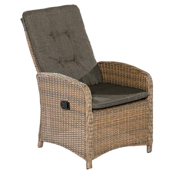 Gartensessel Atrani 2er-Set Beige - Aluminium - 63 x 108 x 65 cm