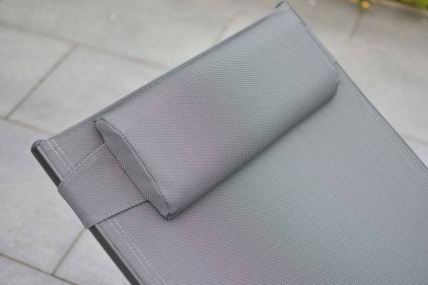 Gartenliege Tessin Grau - Polyester - Aluminium