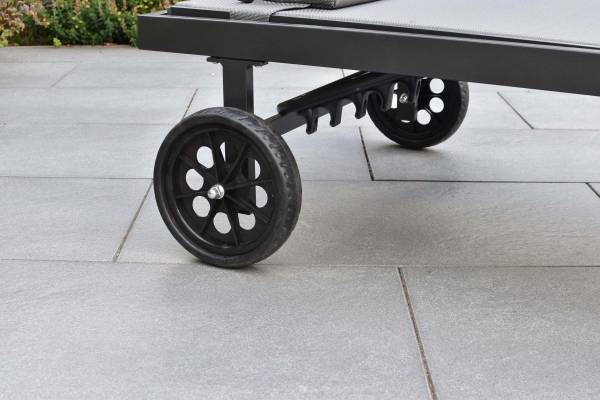 Gartenliege Tessin Grau - Polyester - Aluminium