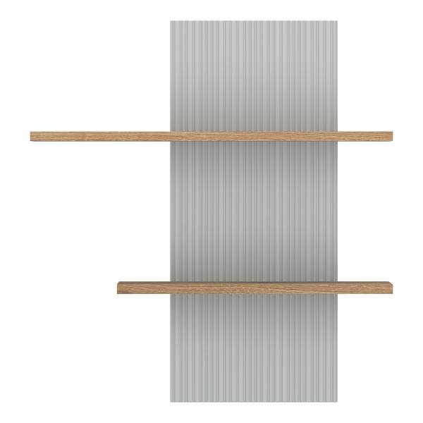 Scaffale da parete Maazat Grigio chiaro / Effetto rovere