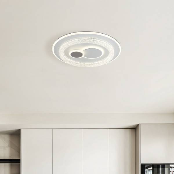 LED-Deckenleuchte Kriswall Eisen - Weiß - 1-flammig