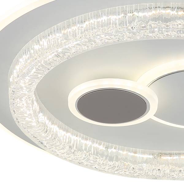 LED-Deckenleuchte Kriswall Eisen - Weiß - 1-flammig